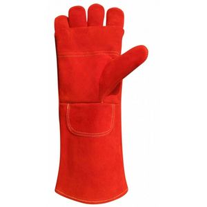 Leather Welding <b>Gloves</b> 11 oz Heat-Resistant <b>Long</b> Breathable Safety MIG TIG Stick Bite-Resistant Animal Handling BBQ Fireplace - Product Image 2