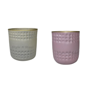 Maceta de Vidrio con Forma de Diamante, Recubierta con Polvo, Duradera, Multiusos, para Interiores y Exteriores, con Drenaje - Product Image 2