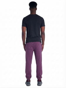 Pantalones Deportivos Casuales Morados para Hombre, Ligeros, de Felpa, Corte Recto, con Estampado Digital, Cintura Elástica - Product Image 2