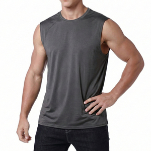 Stretchable Men's Sleeveless Shirts Tops Customized Logo Colour Workout Fitness Wholesale Price <b>Athletic</b> Casual wear Tank Tops - Product Image 4