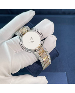 Nouvelle montre de luxe en moissanite 41 mm, style hip-hop, pour cadeaux, fêtes et occasions, disponible à prix abordable en provenance d'Inde. - Product Image 2