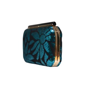 Bolso de Mano de Diseño con Lentejuelas Negras y Azules de Primera Calidad para Mujer, Ideal para Fiestas y Bodas - Product Image 2