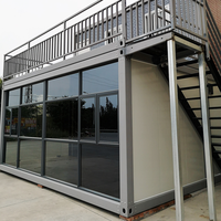 Maison préfabriquée de 20 pieds, structure en acier, maison préfabriquée modulaire, camping, dortoir, maison conteneur détachable avec salle de bain