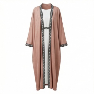 Abaya de Chifón de Manga Larga, Estilo Islámico, Transpirable, para Mujer, Ropa Musulmana Moderna, Servicio OEM, Venta al Por Mayor, Calidad Premium - Product Image 1