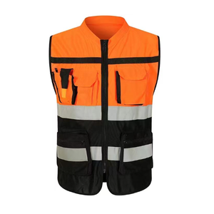 Chalecos de Seguridad Reflectantes de Alta Visibilidad, Lavables y Reutilizables, con Múltiples Bolsillos, Duraderos, con Logotipo Personalizado, para Sitios Industriales - Product Image 1
