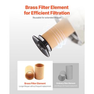 Filtro Separatore Acqua per Compressore d'Aria 1/2'' NPT, 5 m, Elemento Filtrante in Ottone, Nuovo Scarico Automatico, Ricambio per Compressore - Product Image 5