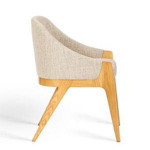 Fauteuil en tissu durable et écologique en bois de teck, style minimaliste moderne, design mi-siècle, haut de gamme, pour la maison, les mariages et les événements, vente en gros - Product Image 3
