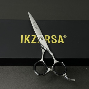 Diseña tus propias tijeras de peluquería giratorias de hoja larga con marca personalizada, tijeras de barbero con impresión láser. - Product Image 4
