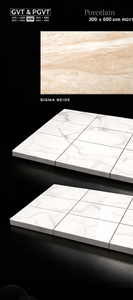 Azulejos de porcelana para pared 300x600 Reino Unido, azulejos de porcelana para pared GVT PGVT de 300x600 mm, azulejos blancos Carrara Statuario Calacatta, calidad de exportación. - Product Image 3