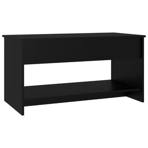 Tavolino nero in legno ingegnerizzato 40.2 "x 19.7" x 20.7 "dimensioni - Product Image 5