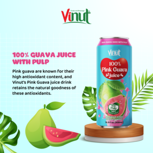 Tropical Pink Guava Juice Drink 500ml PET Bottle NFC No Sugar Added VINUT OEM ODM Private Label Wholesale Supplier - Product Image 2