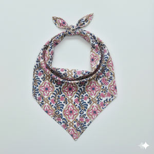 Bandana carré en coton imprimé à la main style indien, doux et tendance pour femme, vente en gros, fabricant - Product Image 4