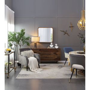 32 \ "x32 \" specchio a parete quadrata con struttura in legno per ingresso bagno soggiorno - Product Image 6