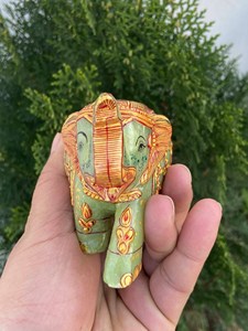 Hand Carved Hand Painted Aventurine <b>Elephant</b> Statue Indian Jade Lucky <b>Elephant</b> Crystal <b>Decor</b> OEM ODM Wholesale - Product Image 3