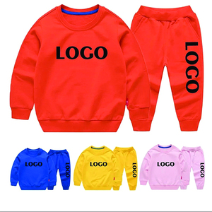 Wholesale Customizable Kids Clothing Set Boys 2-Piece Tracksuit Hooded Crew Neck Sweatshirt & Jogger <b>Sweatpants</b> - Product Image 4