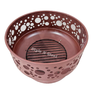 Chauffe-terrasse extérieur autoportant à bois/charbon avec surface peinte pour camping et brasero de barbecue - Product Image 1