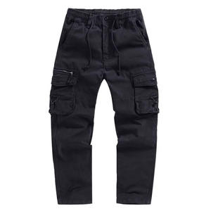 Washed Cotton Breathable Eco-Friendly Plain Dyed <b>Work</b> <b>Trousers</b> Men's Loose Fit Casual Sports Harem Pants Large Size Straight Leg - Product Image 3