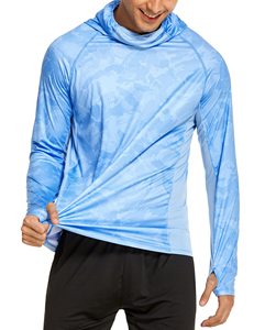 Chemise de pêche pour homme, légère, anti-UV, avec capuche et masque, UPF 50+, 100% polyester, grandes tailles - Product Image 2