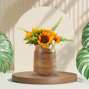 Jarrón de Madera para Flores, Jarrón Decorativo de Madera para el Hogar, para Sala de Estar, Dormitorio, Mesa de Comedor, Oficina, Hotel, Bodas y Eventos Especiales - Product Image 6