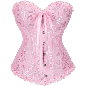 Nouveau Corset Sexy en Dentelle pour Femme, Lingerie Vintage en Satin, Noir, Rouge, Blanc, Bleu, Vert, Marron - Product Image 1