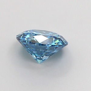 Diamant CVD cultivé en laboratoire, forme ronde, 1,02 carat, bleu vif fantaisie, clarté SI1, polissage excellent, pierre précieuse brute brillante. - Product Image 2