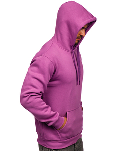 Sweat-shirt à capuche pour homme, couleur unie, coupe classique, en molleton, décontracté, avec poche avant, pour l'automne - Product Image 6
