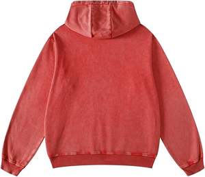 Sudadera con Capucha para Hombre, Estilo Urbano, Invierno, Lavado Ácido, Felpa Gruesa, Vintage, Desteñida, Mezcla de Poliéster y Algodón, Personalizable, Casual - Product Image 2