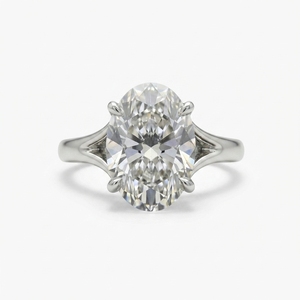 แหวนแต่งงานทองคำขาว 14k ทรงรี ประดับเพชรทรงรี ฝังแบบ Prong Setting ได้รับการรับรองจาก IGI สำหรับผู้หญิง เครื่องประดับสำหรับงานหมั้นและงานเลี้ยงสุดหรู - Product Image 1