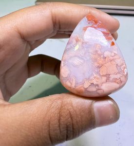 Cabochon en Agate Coton Naturel de Haute Qualité, Pierre Précieuse en Vrac pour la Fabrication de Bijoux - Product Image 1