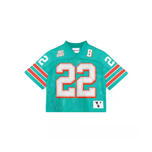 Camiseta Deportiva Retro Unisex de Fútbol Americano, Estilo Vintage, con Logotipo Personalizado, Diseño de Malla Corta, Estilo Oversize - Product Image 3