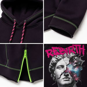 Sweat à capuche oversize pour homme en molleton bouclette 100 % coton 520 GSM, coupe ample, avec poche, style streetwear, hiver, vêtements personnalisés OEM - Product Image 4