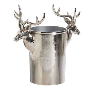 Cubo de Hielo Decorativo Moderno con Diseño de Ciervo, Enfriador de Vino Metálico para Hotel y Bar, Enfriador de Champán de Alta Gama con Diseño de Animales Salvajes - Product Image 1