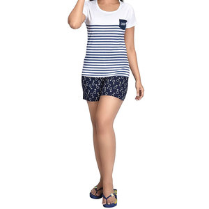 Conjunto de Dos Piezas de Tela Suave de Primera Calidad, Diseño Casual / a Rayas, con Servicio OEM, Diseño de Alta Calidad - Product Image 1