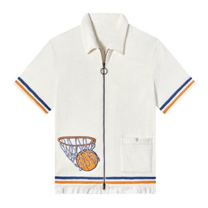 Chemises décontractées pour hommes de haute qualité et de normes élevées, brodées, légères, imprimées sur mesure, vêtements de plage d'été, OEM 100% coton - Product Image 4