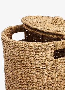 Panier à linge rond en jonc de mer, fait main, panier de rangement, vente en gros, écologique, fabriqué au Vietnam - Product Image 6