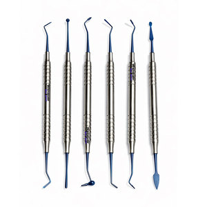 Instrumentos Dentales para Rellenos de Composite, Juego de 6 Piezas de Doble Extremo, Herramientas Manuales Restauradoras de Acero Inoxidable - Product Image 1