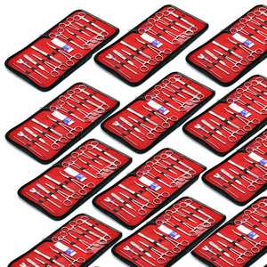 Juego de 23 instrumentos quirúrgicos, kit de primeros auxilios, juego de instrumentos médicos con estuche, acero inoxidable, calidad alemana, herramientas reutilizables - Product Image 4