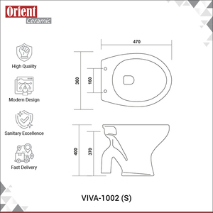 Excellent Quality Bulk Supply Made in India White Sanitary Ware White Ceramic Water Closet WC Toilet for Home Bathroom Use - Product Image 3