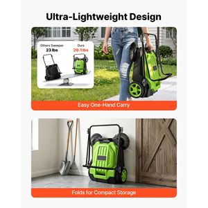 Spazzatrice Manuale da Strada con Larghezza di Lavoro 65 cm, Non Elettrica, con Contenitore per Rifiuti da 5 Galloni - Product Image 5