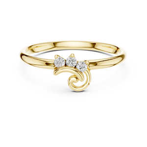 Anillo Floral con Diamantes en Oro de 18K, Clásico, Certificado por IGI, Anillo de Bodas - Product Image 1