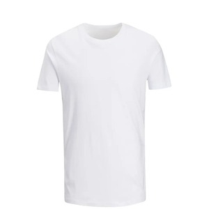 T-shirts pour hommes en jersey 100% coton, manches courtes, couleur blanche, décontractés, col haut, qualité supérieure, vêtements d'été pour hommes, t-shirts 2023 - Product Image 1