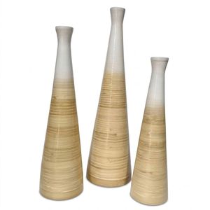 Spun <b>Bamboo</b> Vase 15x50CM For Dried Flowers Eco Friendly Handmade Indoor Decor Durable and Lightweight Made in Vietnam - Product Image 4