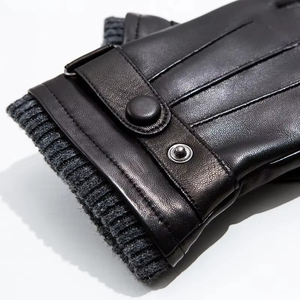 Guantes de Conducción para Hombre, de Piel de Cabra Suave, Transpirables, Ecológicos, con Pantalla Táctil, Dedos Completos, para Deportes al Aire Libre, Esquí de Invierno - Product Image 4