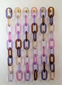 <b>Resin</b> Colorful Gradient Chain Links Artistic Home Decor Sculpture Modern Irregular Shape Handmade Fashion Craft Supplies - Product Image 2