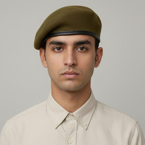 High Quality 100% Wool French <b>Beret</b> Custom Embroidered Tactical Tam <b>Beret</b> Hat Stylish Design for Men-for Casual Party Beach - Product Image 4