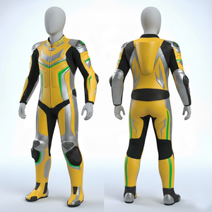 Combinaison de course moto personnalisée, polyester/nylon, grandes tailles, respirante, imperméable, cuir véritable, vestes de moto - Product Image 5