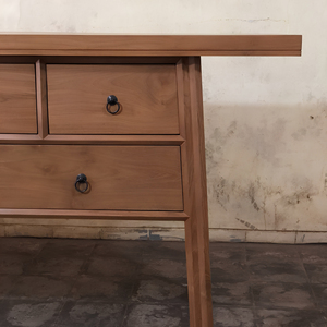 Console en teck massif sur mesure avec tiroirs, meuble d'entrée de style moderne du milieu du siècle pour projet hôtelier Indonésie Jepara - Product Image 2