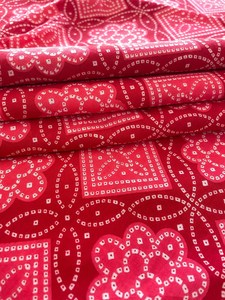 <b>Red</b> Hand Block Printed Cotton Fabric Geometric Floral Jaipur Sanganeri Dress <b>Material</b> Apparel Textile Wholesale - Product Image 4