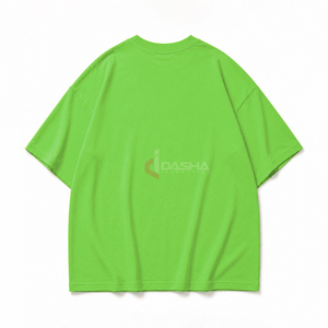 T-shirt Streetwear Oversize à Épaules Tombantes en Coton Épais avec Broderie 3D Logo Personnalisé Coupe Boxy Vente en Gros OEM Faible MOQ - Product Image 2