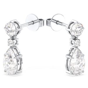 REYES Pendientes Colgantes de Plata de Ley 925 con Moissanita de Corte Pera de 1.98 Quilates para Mujer, Precio al por Mayor, Joyería Fina - Product Image 3
